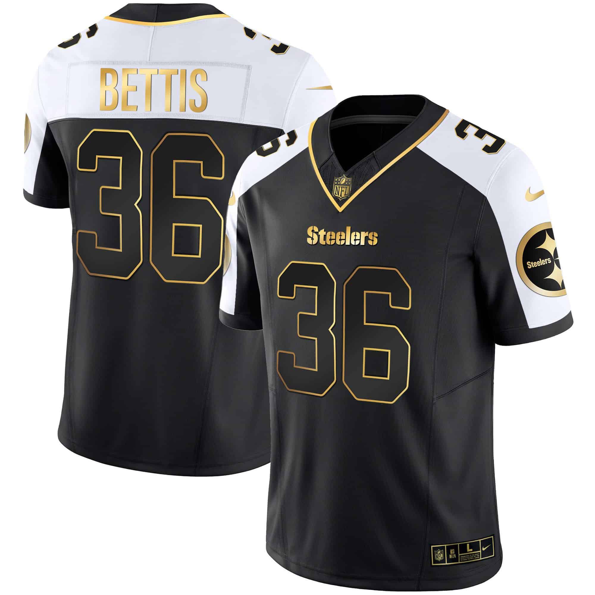 Men Pittsburgh Steelers #36 Bettis Black Gold 2024 Nike Vapor Limited NFL Jersey->indianapolis colts->NFL Jersey